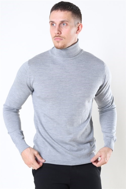 Clean Cut Copenhagen Merino Wool Roll Strikke Light Grey Mel