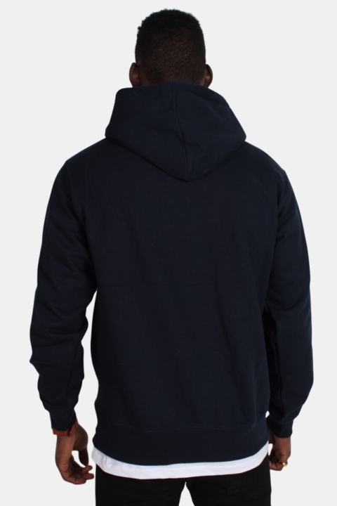 Basic Brand Hooded Genser Blue Navy