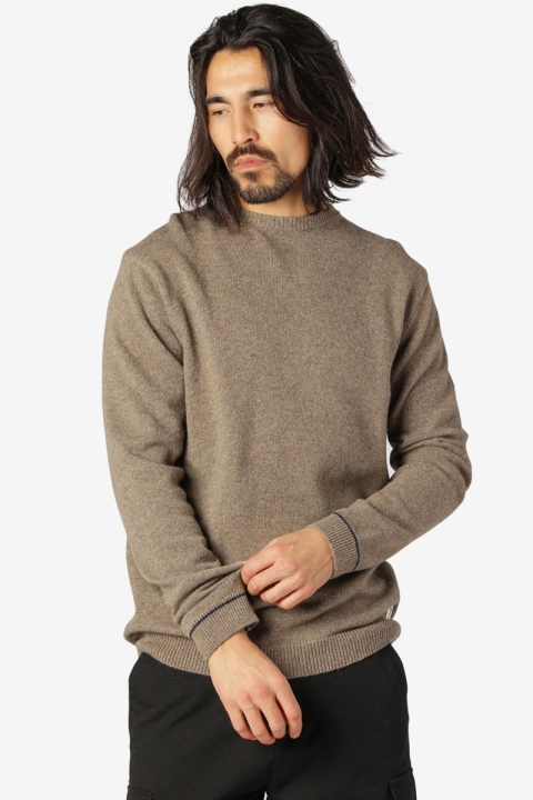 Fat Moose Cameron O-Neck Knit Beige Mix