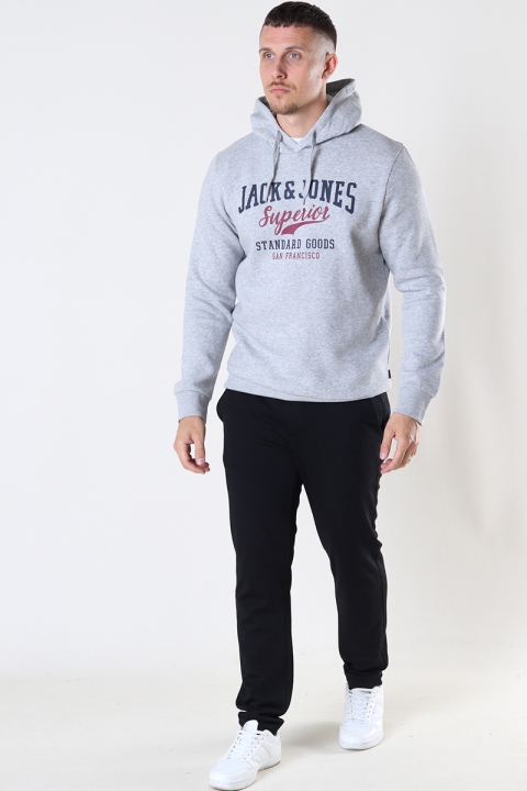 Jack & Jones LOGO SWEAT HOOD 2 COL 22/23 Light Grey Melange