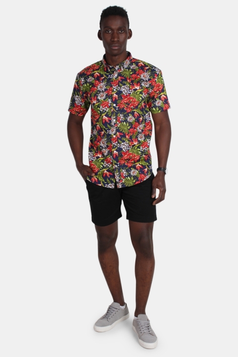 Kronstadt Johan Exotic S/S Shirt Forest/Red