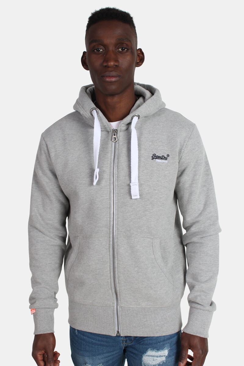 Superdry orange label hoodie grey sale