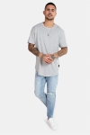 Only & Sons MATT LONGY SS TEE Light Grey Mel