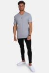 Basic Brand Uni Fashion V T-skjorte Oxford Grey