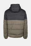 Klokkeban Classics Hooded 2-Tone Puffer Jakke Dark Olive/Black