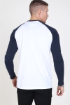 Les Deux College LS T-skjorte White/Navy