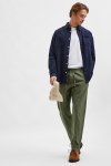 Selected SLHSLIMTAPERED-NEWTON LINEN PANTS W Olivine