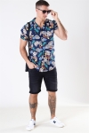 Solid Brando S/S Cuba Tropic Skjorte Insignia Blue