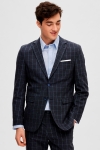 Selected SLHSLIM-OASIS LINEN NAVY CHK BLZ B NOOS Navy Blazer