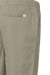 Solid Aurelius Elasticated Linen Shorts Vetiver