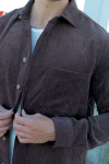 ONLY & SONS Tile Corduroy Shirt Coffee Bean