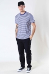 TOMMY JEANS TJM TOMMY CLASSICS STRIPE TEE Dark Aster / White