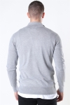 Jeff Argento Half Zip Strikke Light Grey Mix