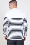 Kronstadt Link Stripe Strikke Off White/navy