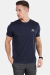 Alpha Industries Basic T-skjorte Small Logo Navy