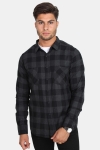 URBAN CLASSICS Checked Flanell Skjorte Black/Charcoal