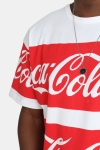 Mister Tee Merchcode Coca Cola Stripe Oversized T-skjorte White