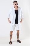 Kronstadt Johan Linen Stripe Skjorte Off White
