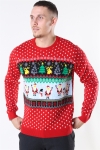 Only & Sons Xmas 7 Funny Top Strikke Pompeian Red