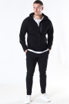 Jack & Jones Sport Sweat Zip Hoodie Black