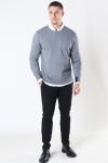 Mos Mosh Adam Supima O-Neck Knit Grey Melange