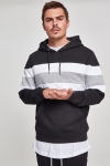 Klokkeban Classics Chest Striped Hoody Black/ White/ Grey