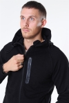 Jack & Jones Sport Sweat Zip Hoodie Black