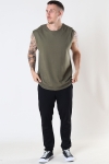 Urban Classics Open Edge Sleeveless Tee Olive