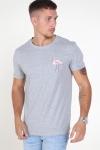 Clean Cut Flamingo T-skjorte Grey Melange