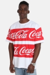 Mister Tee Merchcode Coca Cola Stripe Oversized T-skjorte White