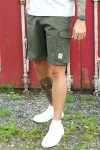 Fat Moose Tap Cargo Shorts Beetle Green