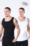 Only & Sons Nate Reg Tank Top 2-Pack Black/White