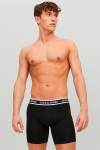 Jack & Jones Solid Boxer Briefs 3 Pack Black