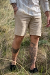 Clean Cut Copenhagen Barcelona Cotton Linen Shorts Khaki