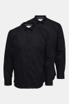 Selected SLHSLIMMULTI SHIRT LS M 2 PACK Black with Black combo.