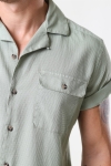 Only And Sons Andrew SS Reg Waffle Solid Shirt