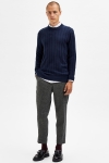 Selected SLHMAIOS LS KNIT CREW NECK G Dark Sapphire