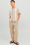 Jack & Jones Cabana Stripe Shirt SS Chestnut