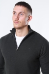 Clean Cut Copenhagen Lauritz Recycled half zip knit Bottle Melange