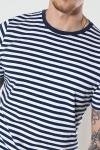 Basic Brand T-skjorte Striped Navy/White