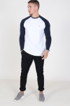 Les Deux College LS T-skjorte White/Navy