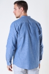 Selected SLHREGNEW-LINEN SHIRT LS CHINA W Medium Blue Denim