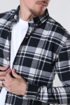 Kronstadt Johan Flannel check shirt Black / White