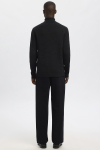 Selected Dane LS Structure Knit Roll Neck Black