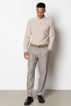 Clean Cut Copenhagen Clean Formal Stretch Stripe Shirt L/S Warm Sand/White Stripe