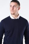 Mos Mosh Adam Supima O-Neck Knit Navy