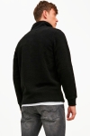 Jack & Jones JORPARTICLE SWEAT QUARTER ZIP HIGH NECK Black