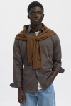Selected Performance Stretch LS Shirt Morel Mixed Black