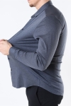 Mos Mosh Marco Jersey Skjorte Dark Grey Melange
