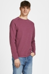 Jack & Jones HILL KNIT CREW NECK Hawthorn Rose Twisted